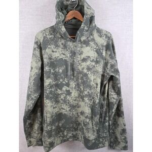 Lululemon Mens M City Sweat Pullover Hoodie Astral Graphite Green Active Stretch